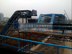 大傾角皮帶輸送機使用現(xiàn)場